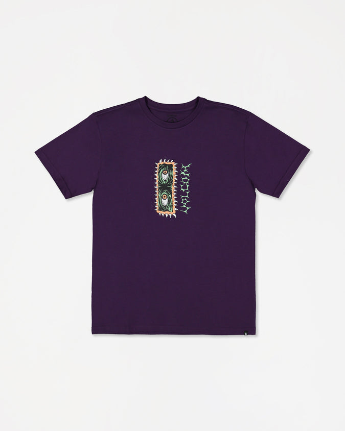 Big Youth Eye Rust Loose Short Sleeve Tee - Grape Royale