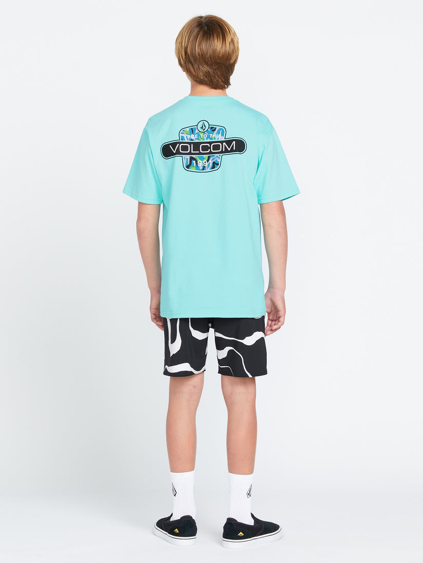 Big Youth Back Fill Short Sleeve Tee - Crete Blue