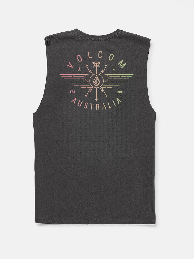 Boys Youth Fly High Muscle Top - Asphalt Black