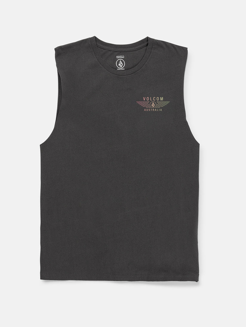 Boys Youth Fly High Muscle Top - Asphalt Black