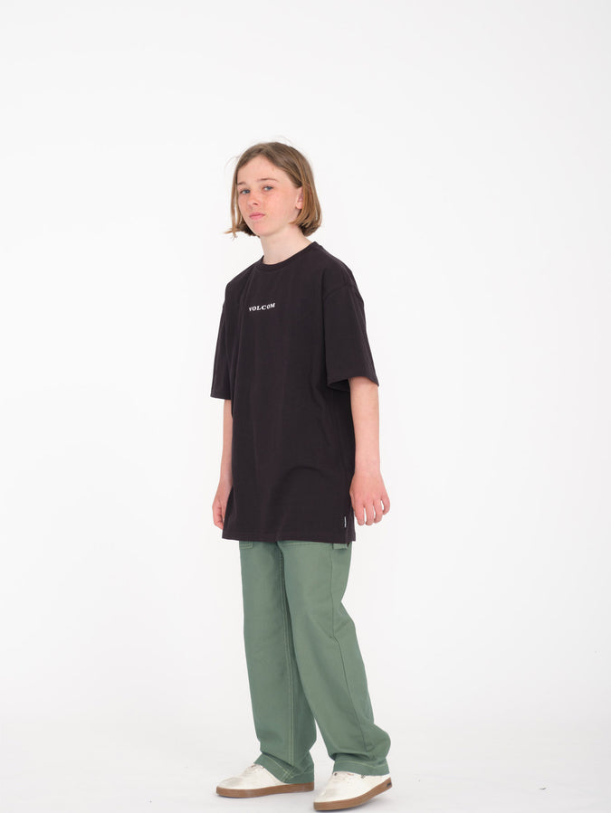 Big Youth Volcom Stone Short Sleeve T-Shirt - Black