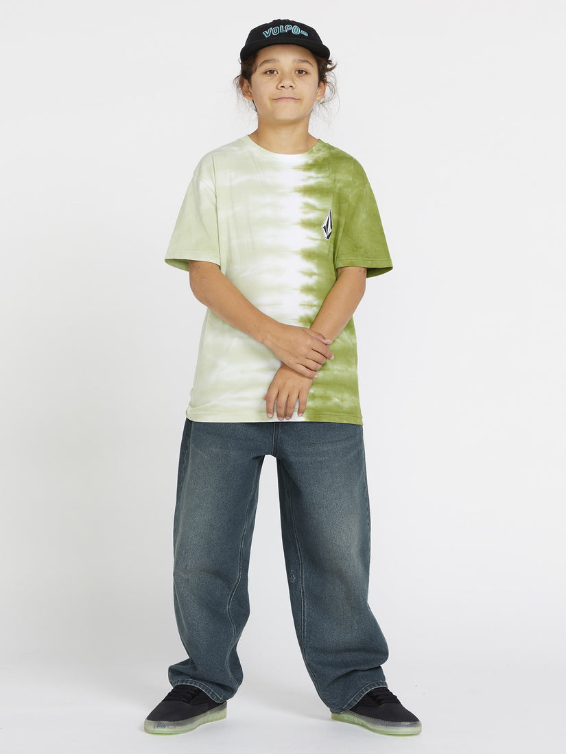 Boys Youth Iconic Stone Plus Short Sleeve T-Shirt - Seaweed Green