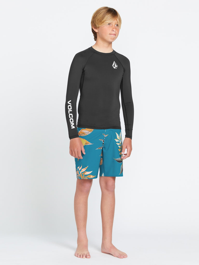 Big Youth Lido Solid Long Sleeve Rashvest - Black