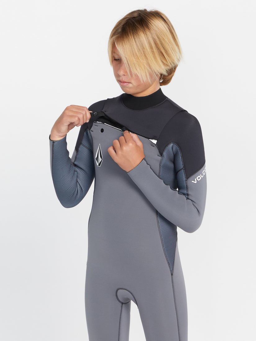 Big Youth Modulator 3/2mm Chest Zip Long Sleeve Fullsuit - Charcoal