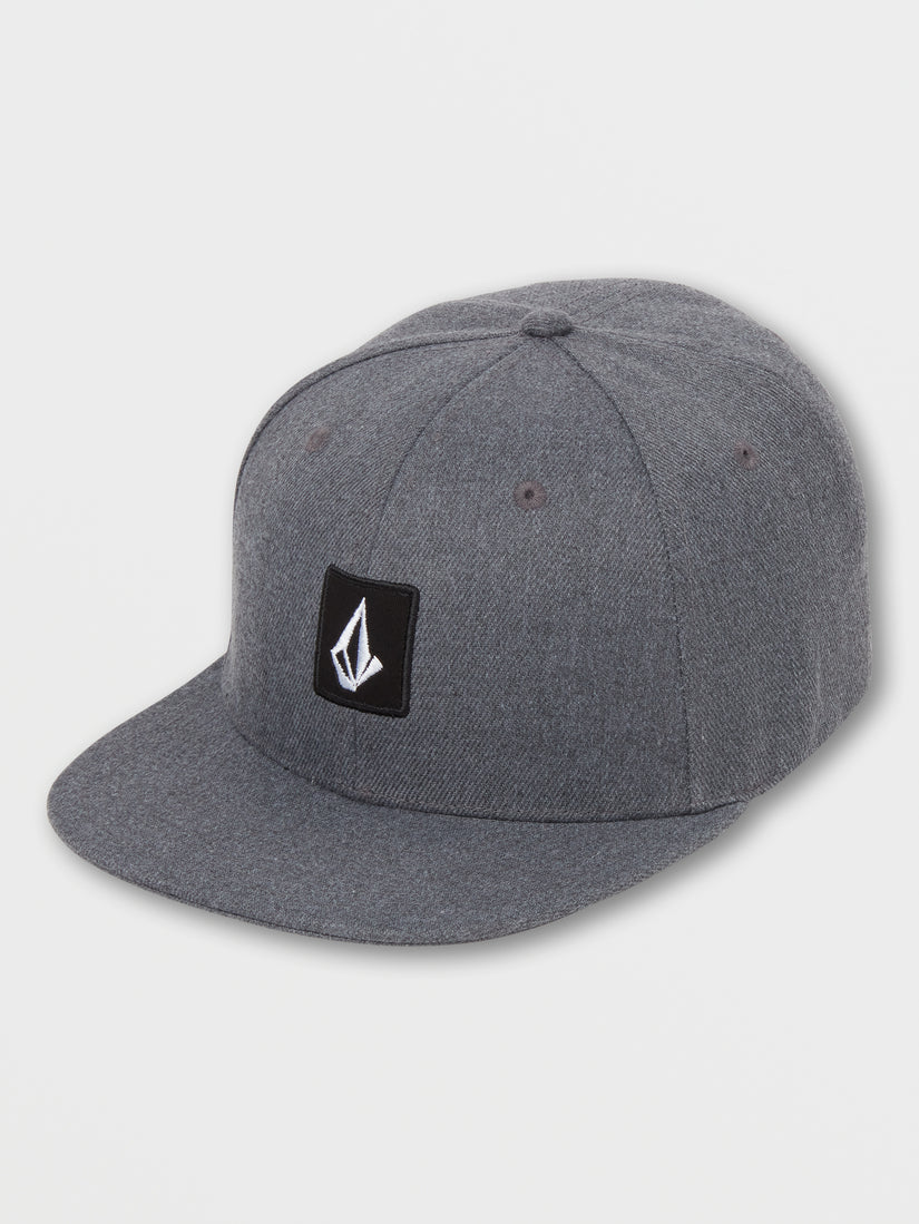 V Square Snapback Hat - Charcoal Heather