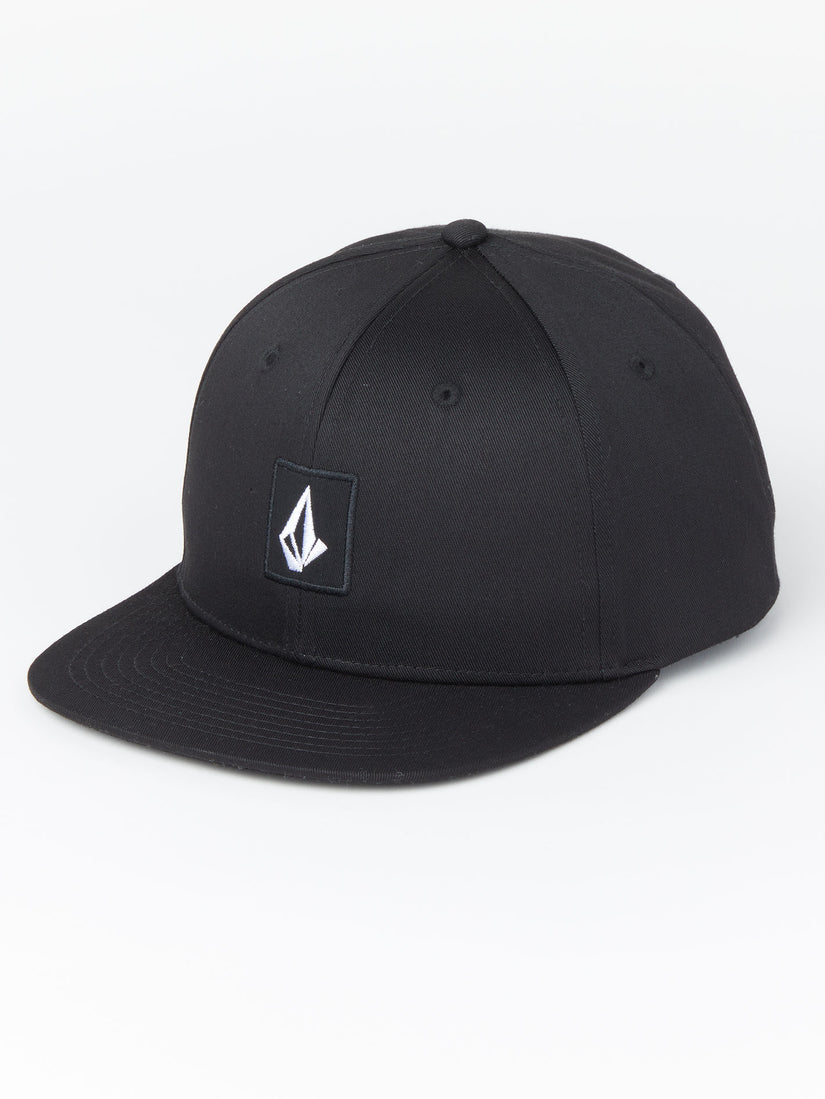 V Square Snapback 2 Hat - Black