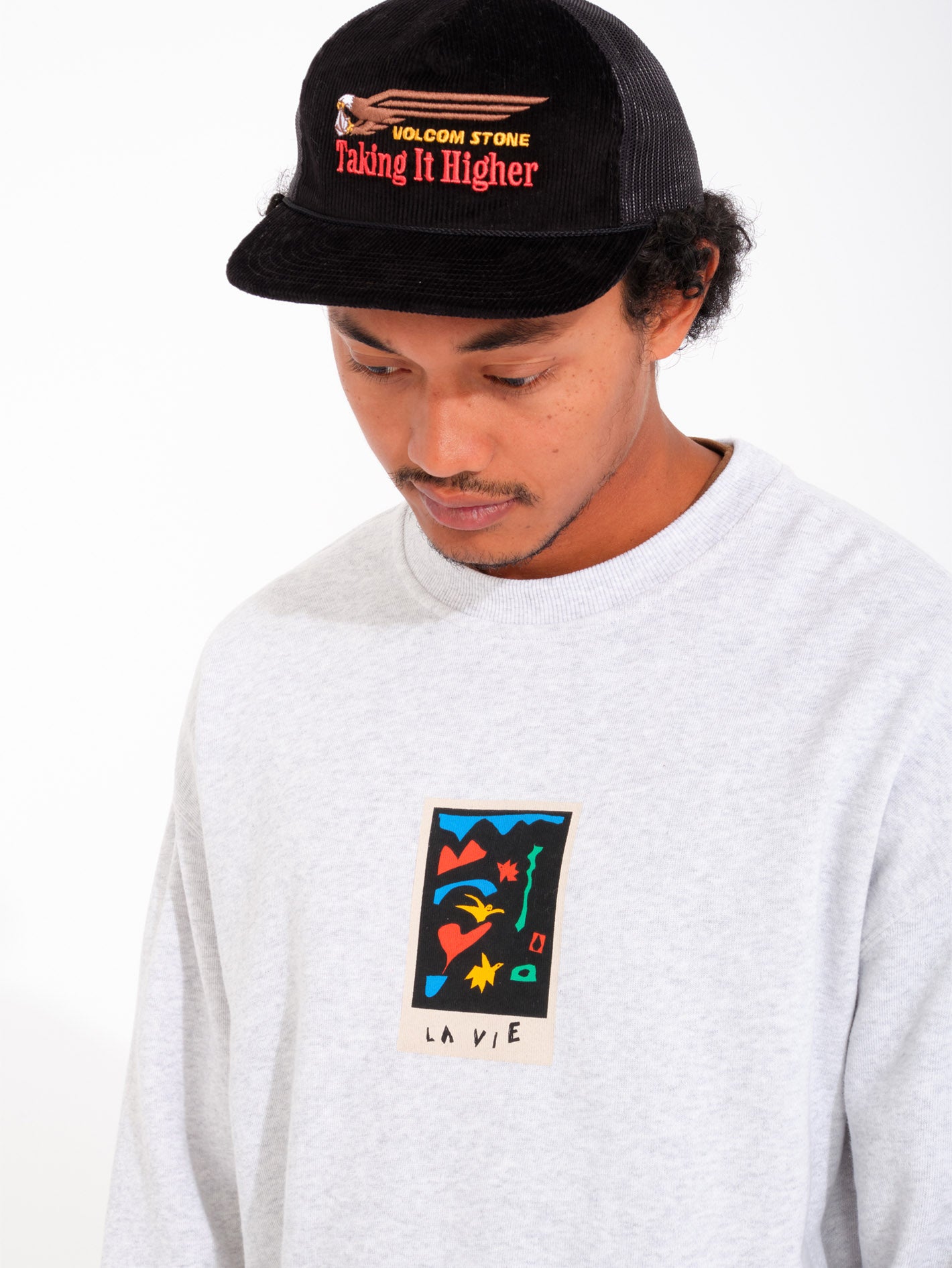 Take It Higher Trucker Hat Black Volcom