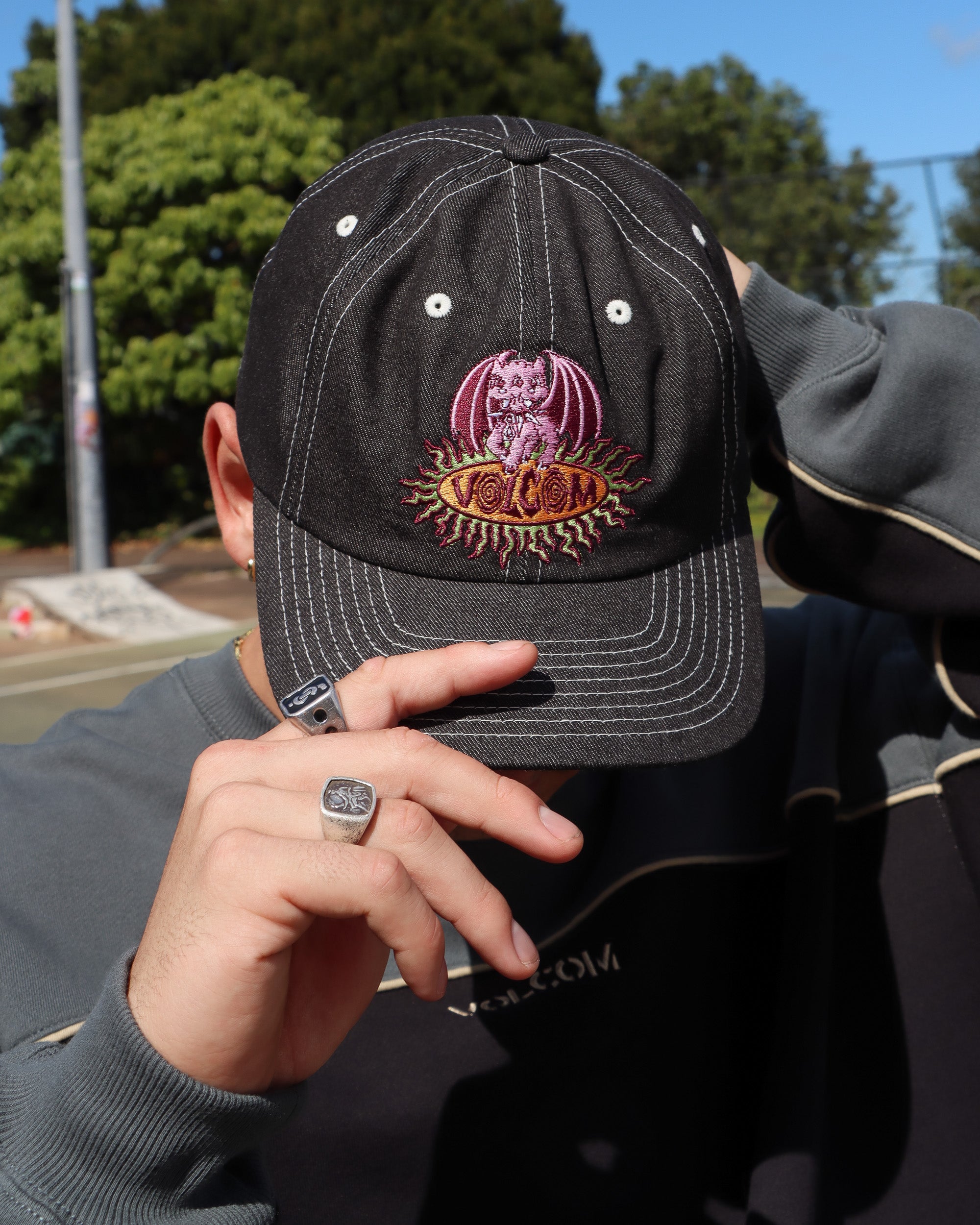 Mens Bowcry ADJ Cap – Black – Volcom Australia