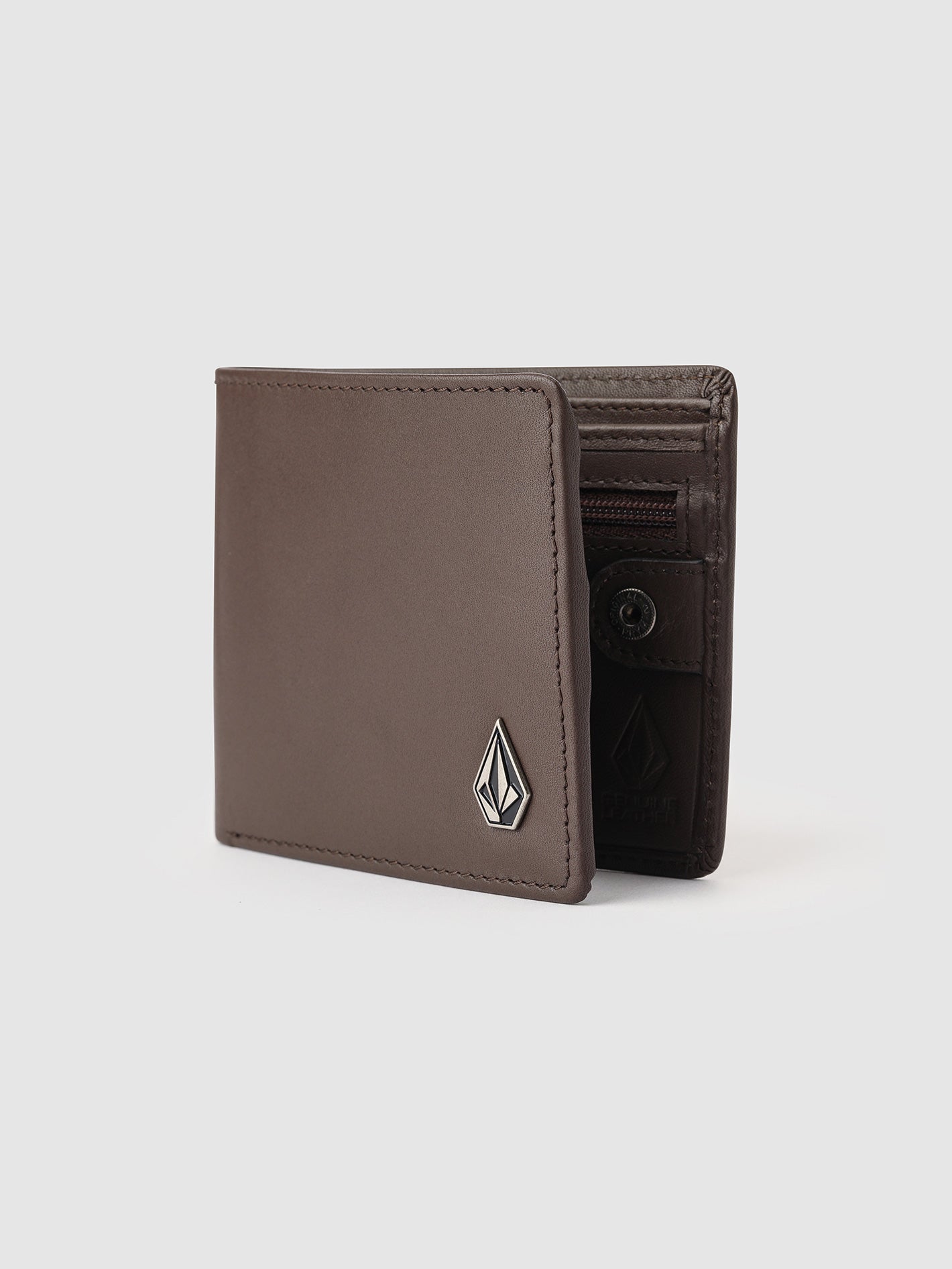 SINGLE STONE LTH WLT - DARK BROWN – Volcom