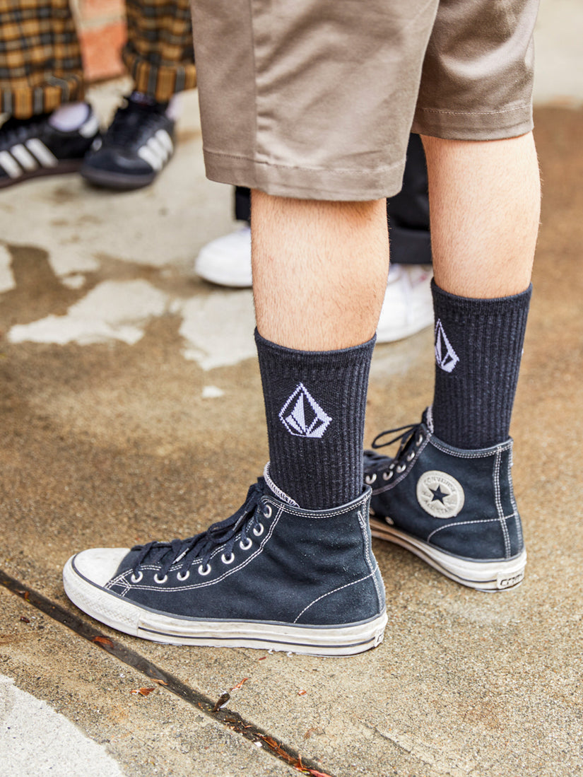 Full Stone Sock 3 Pack - Black