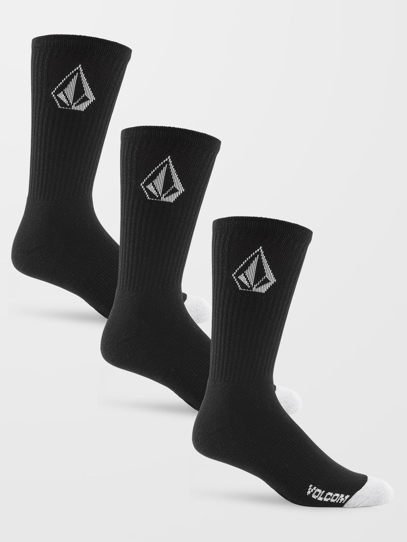 Full Stone Sock 3 Pack - Black