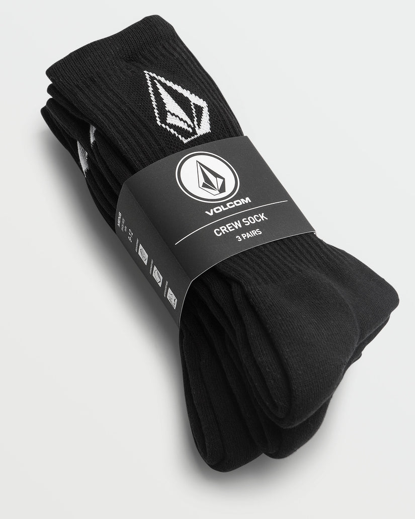 Full Stone Sock 3 Pack - Black