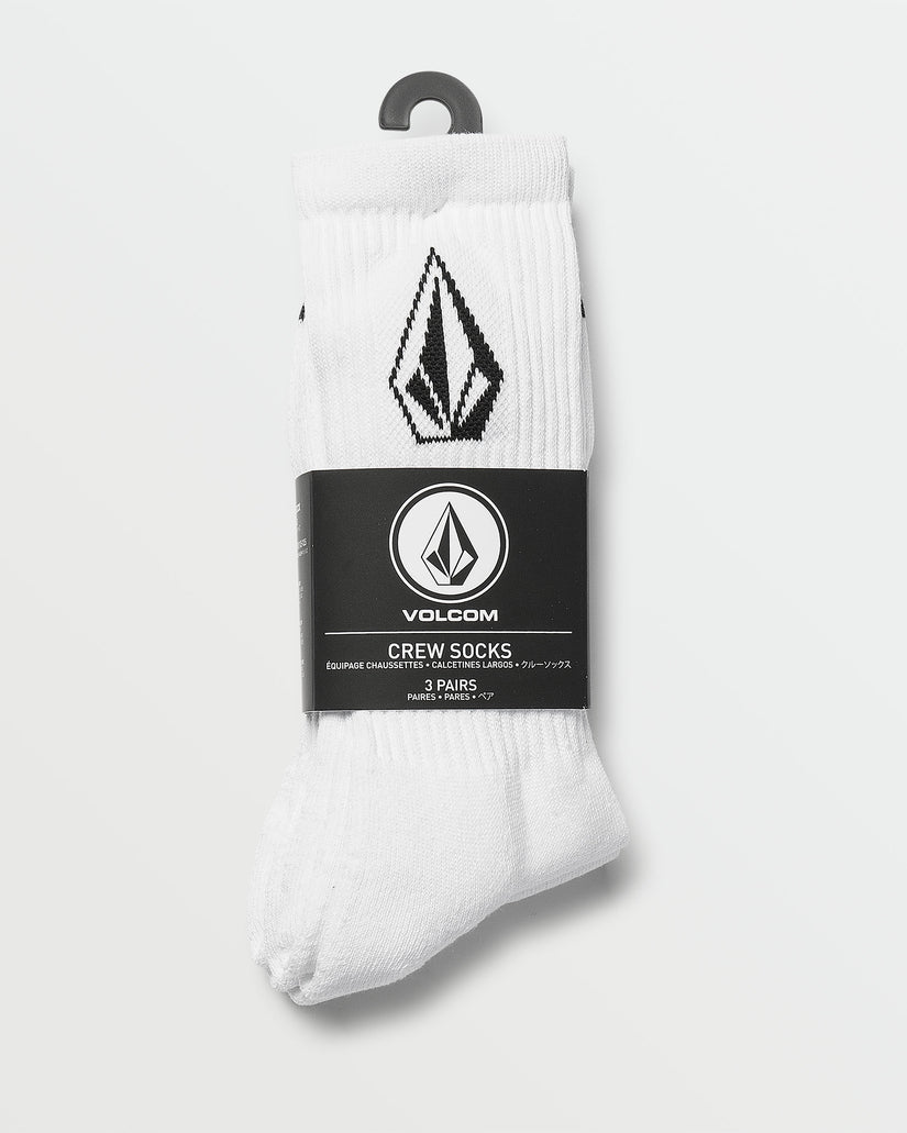 Full Stone Sock 3 Pack - White