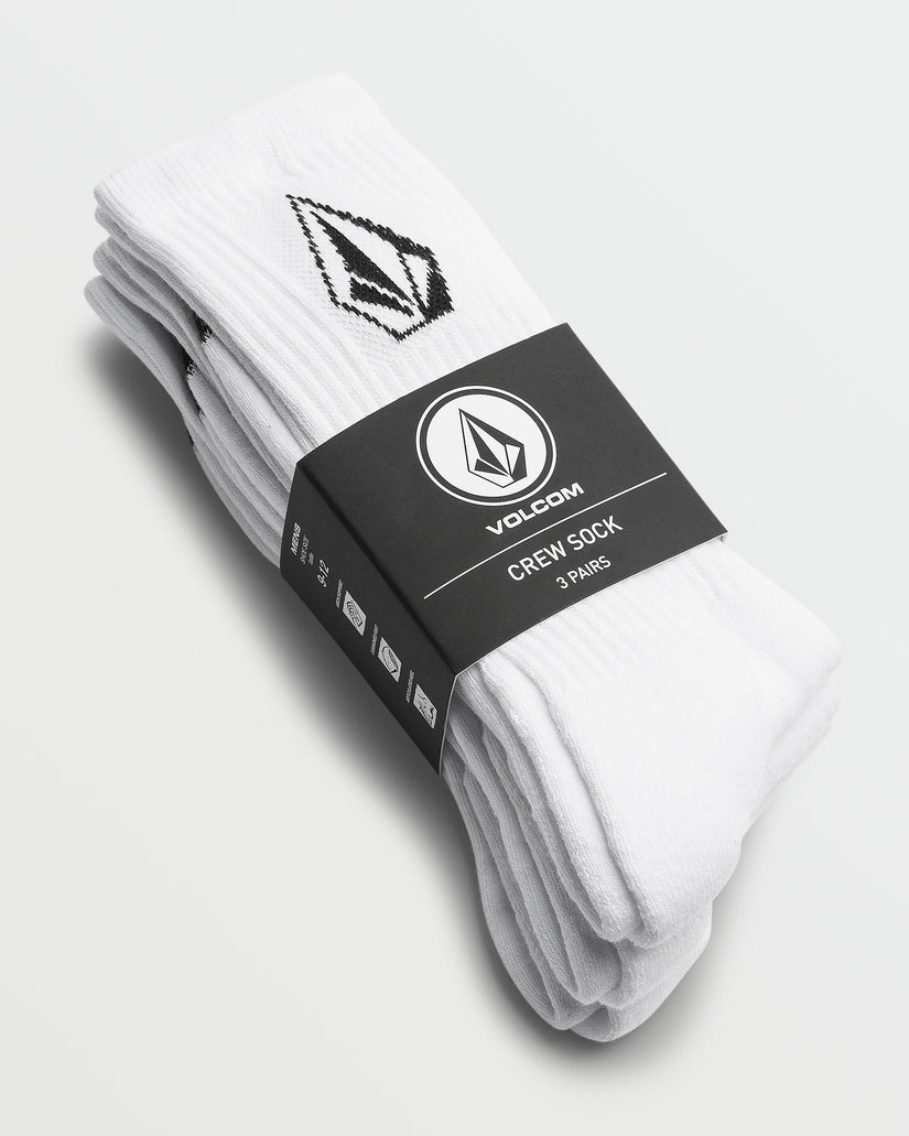 Full Stone Sock 3 Pack - White