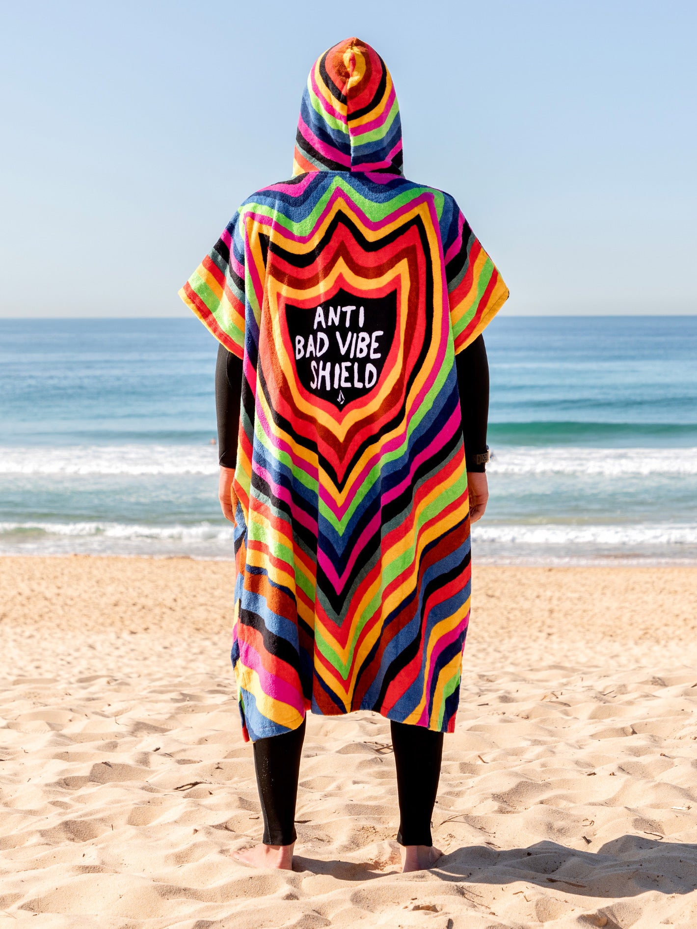 Ozzy Anti Bad Vibes Hooded Towel Multi Volcom