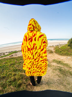 Featured Artist Ozzy Wrong Hooded Towel - Yellow