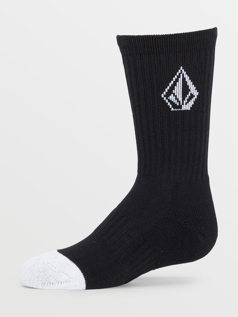 Boys Youth Full Stone Sock 3 Pack - Black