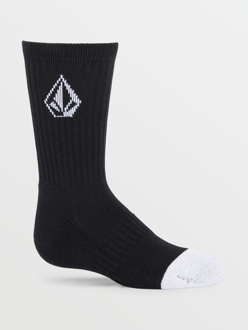 Boys Youth Full Stone Sock 3 Pack - Black