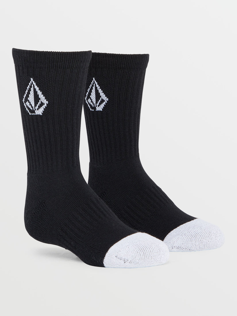 Boys Youth Full Stone Sock 3 Pack - Black