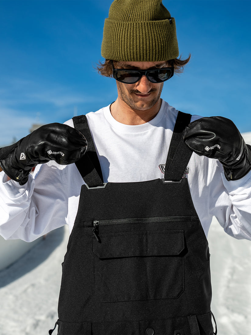 Mens Roan Bib Overalls - Black (2023)
