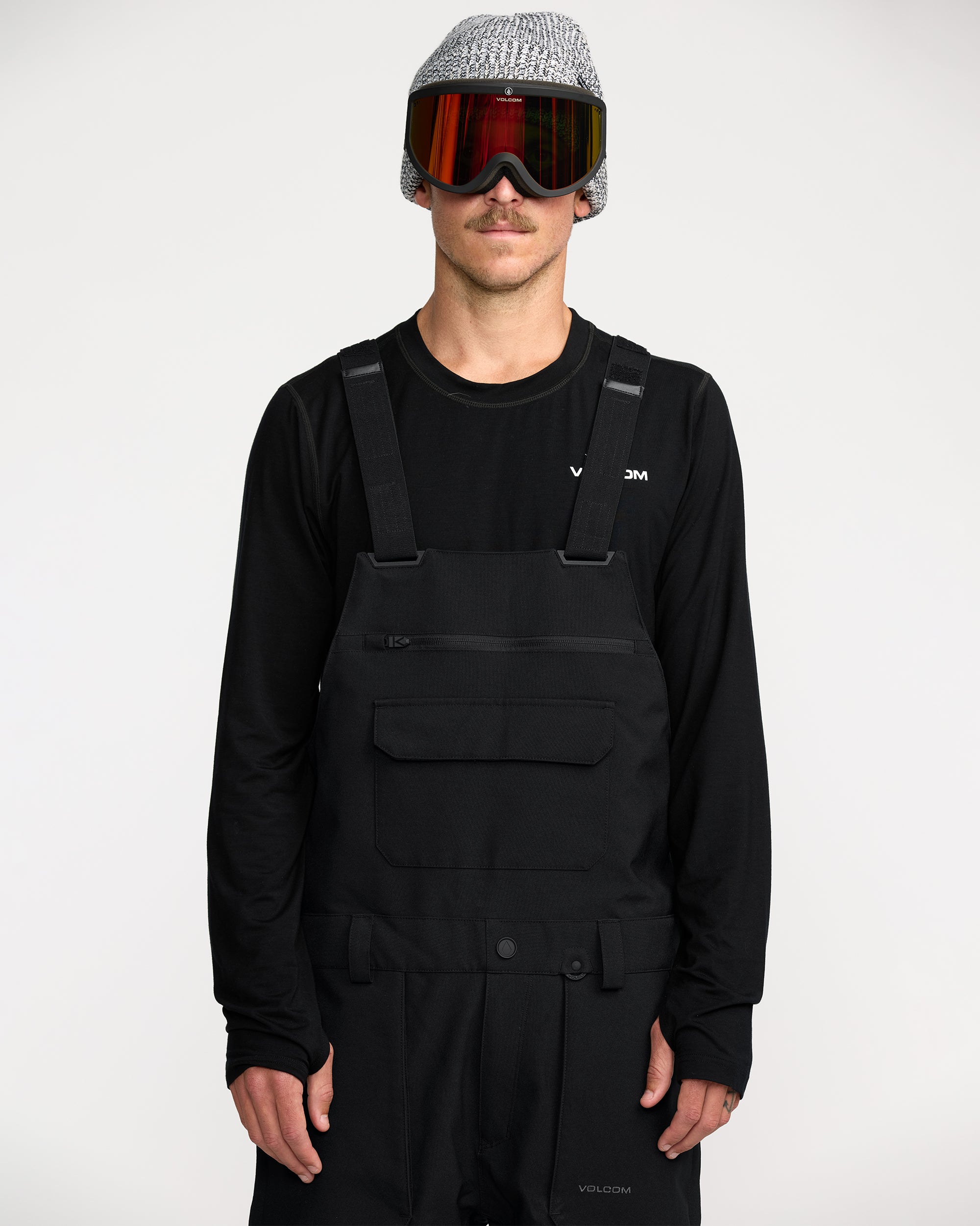Mens Roan Bib Overall – Black – Volcom Australia
