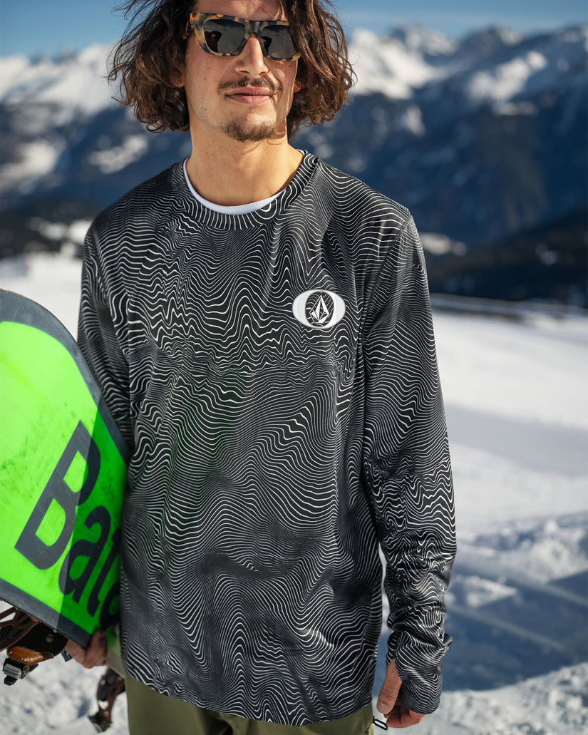 Mens Mens V-Science Crew - Black Print