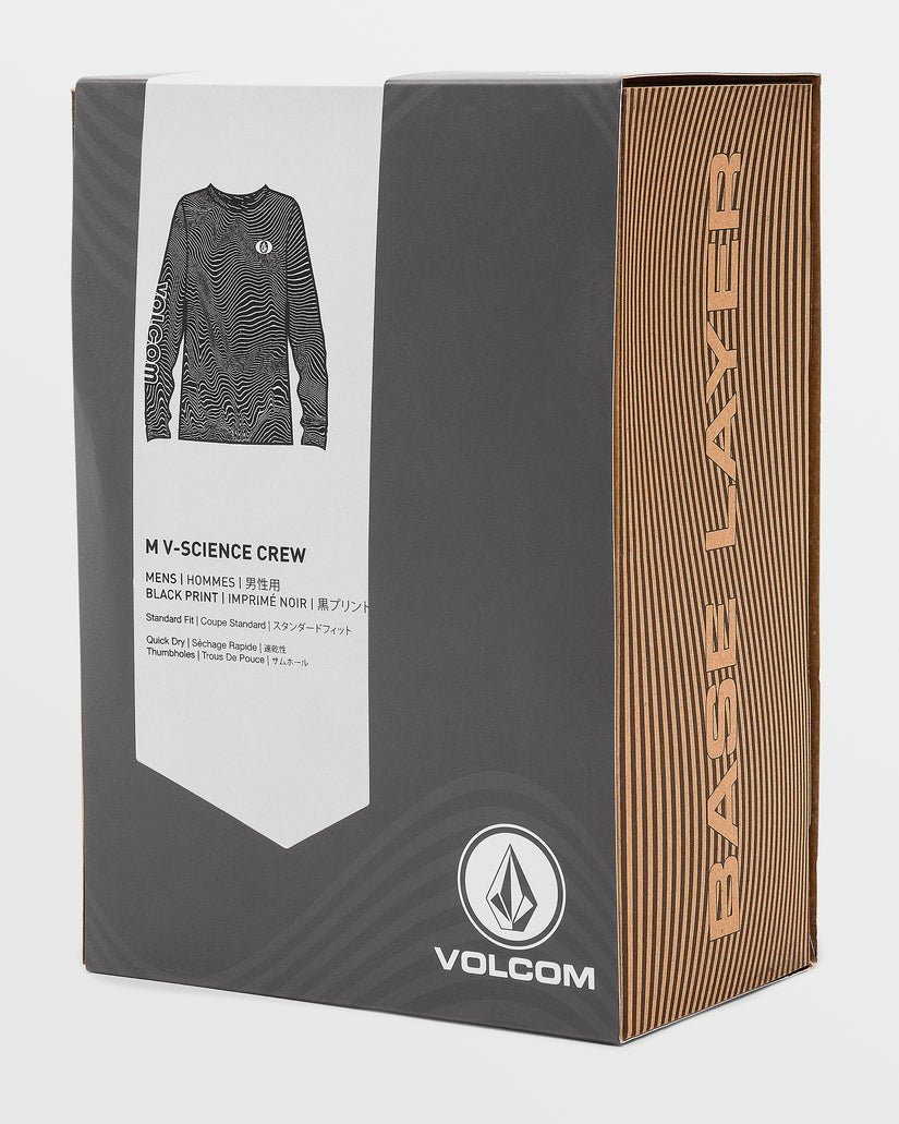 Mens Mens V-Science Crew - Black Print