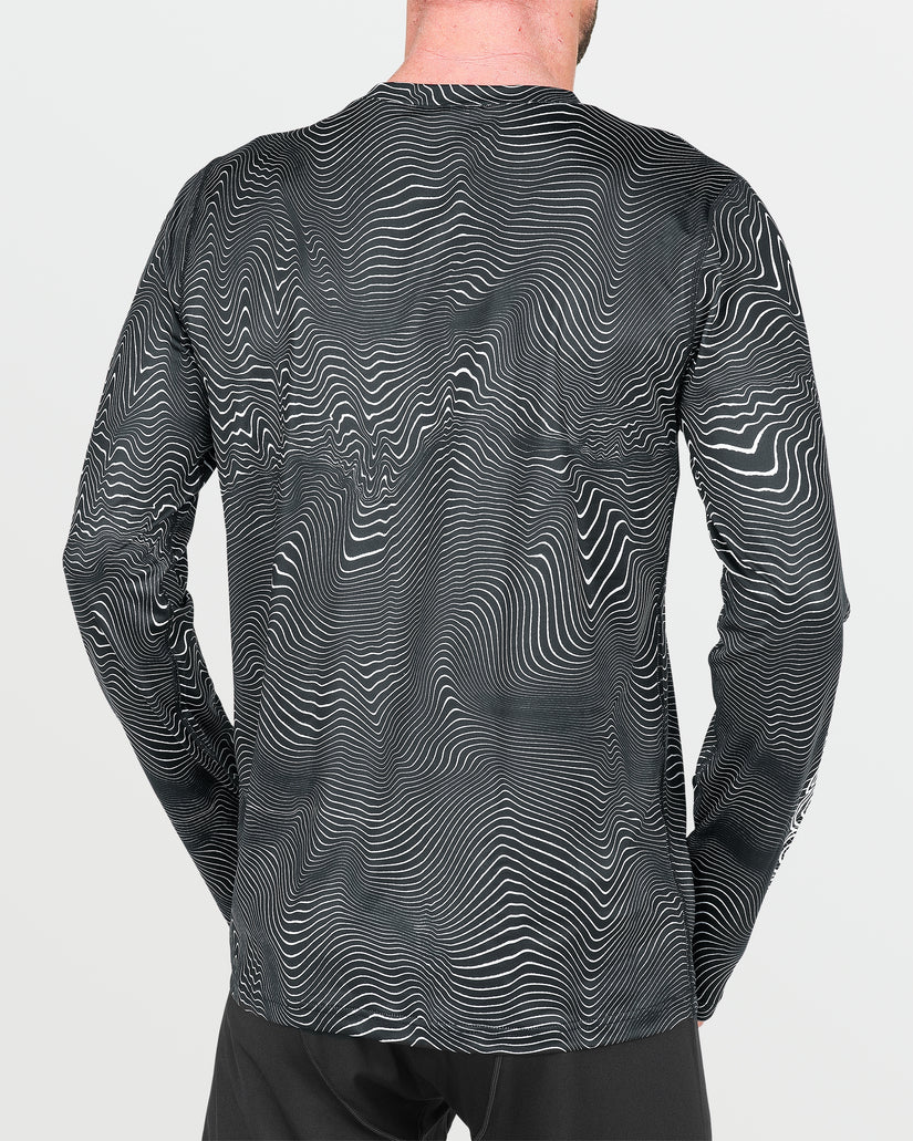 Mens Mens V-Science Crew - Black Print
