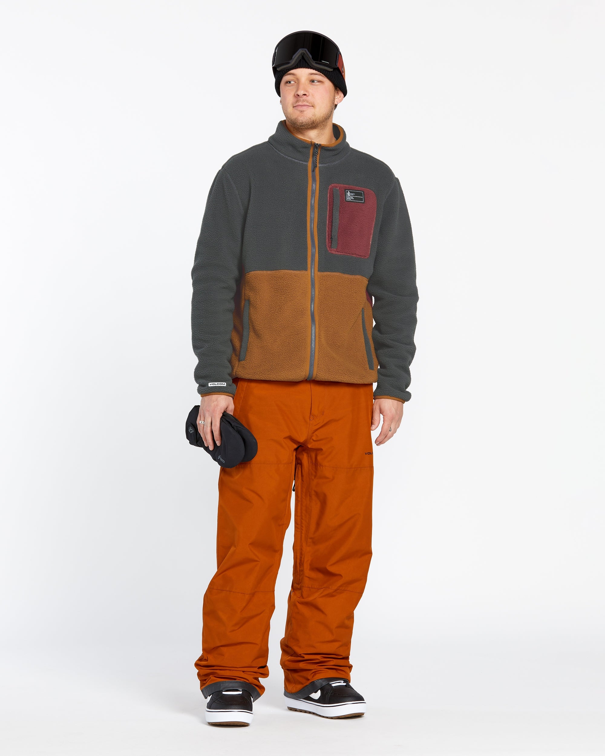 Volcom Hallen Pant LARGE ブラック/オレンジ FLEECER FULL ZIP - CHARCOAL – Volcom