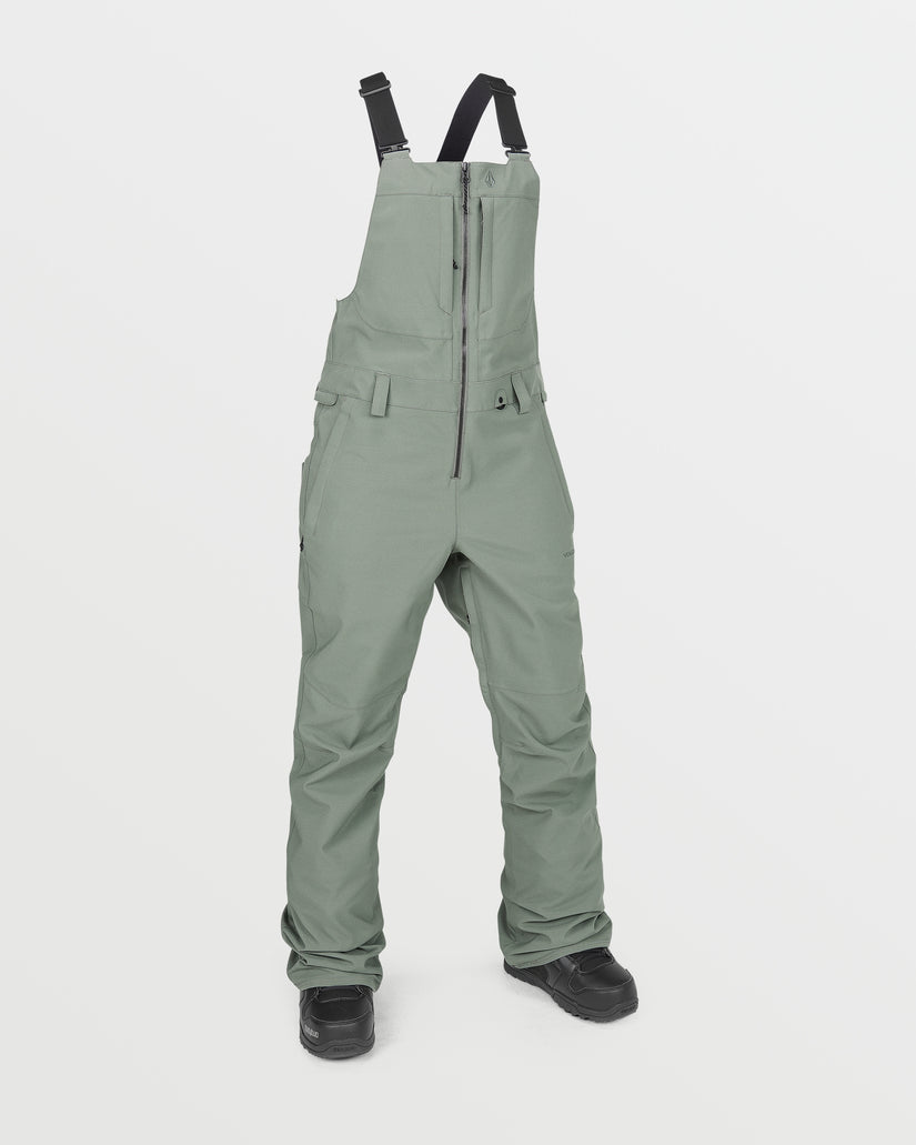 Womens Swift Bib Overalls - Lichen Green