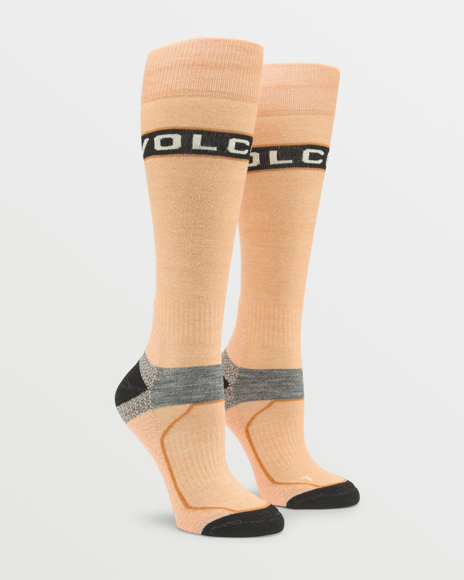 Womens Friggid Wool Blend Otc Sock - Coral Haze