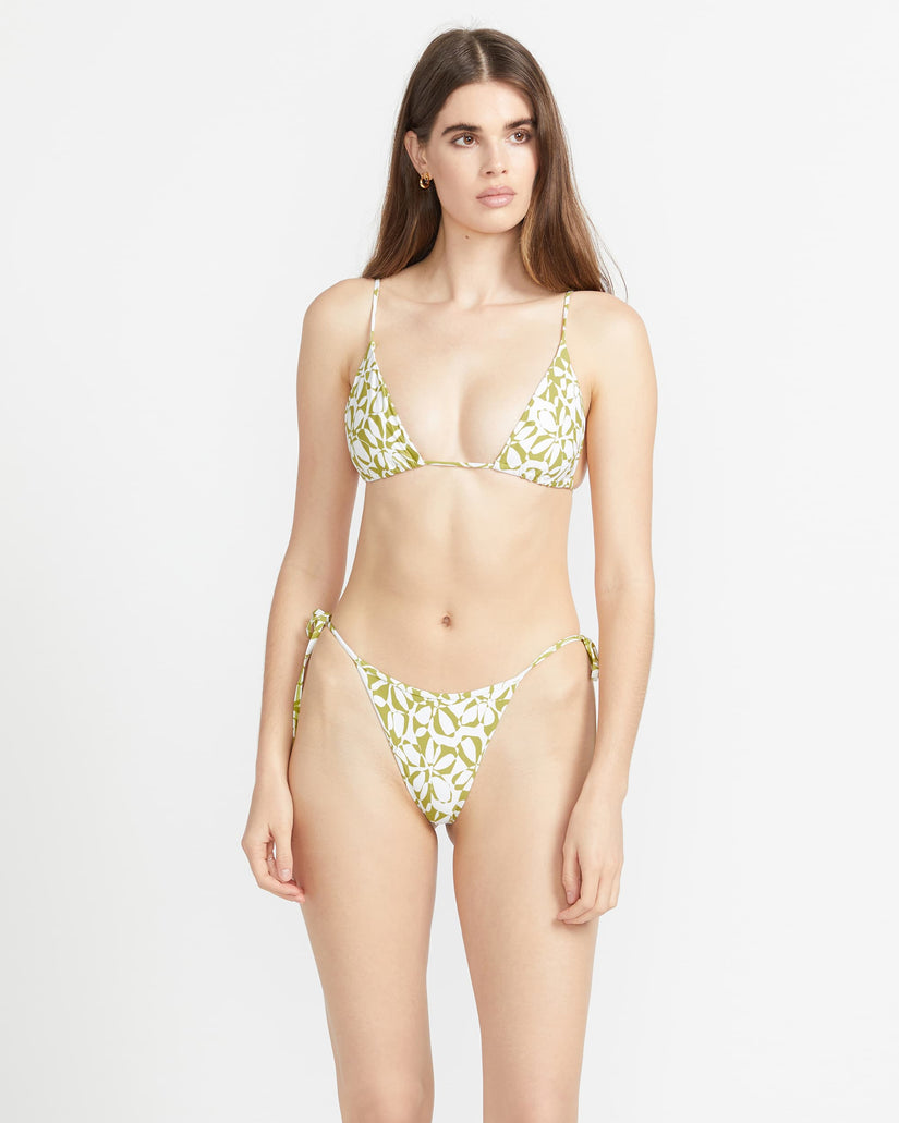 Carefree Tri Bikini Top - Shadow Lime