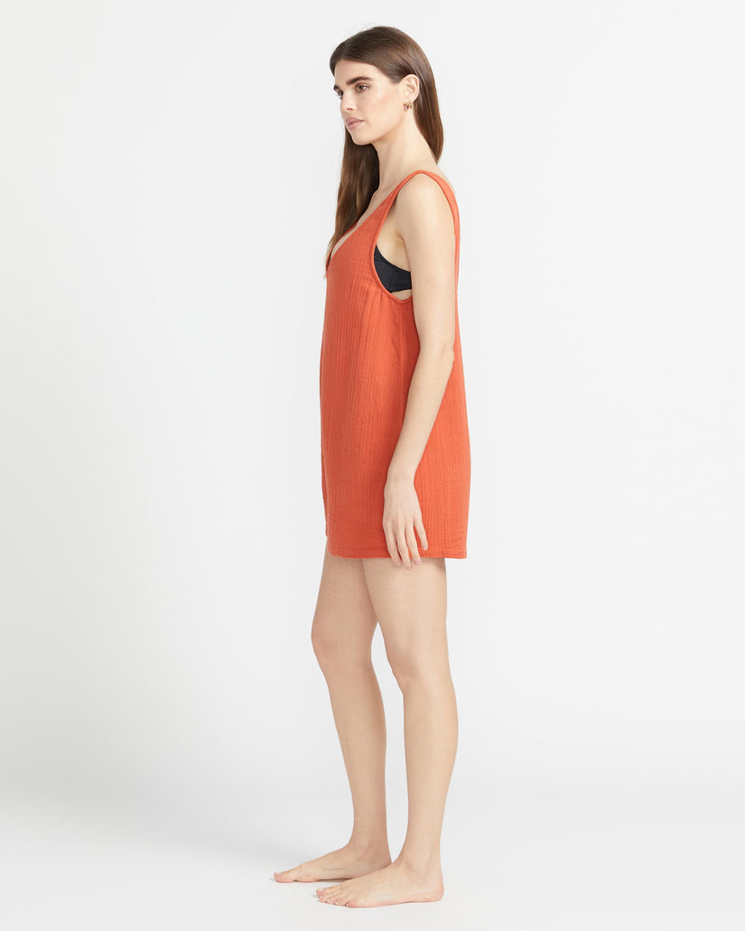 Hang Loose Romper - Dust Red