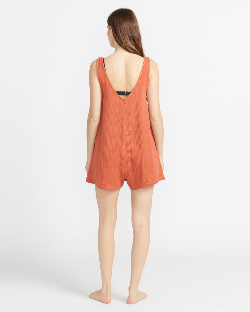 Hang Loose Romper - Dust Red