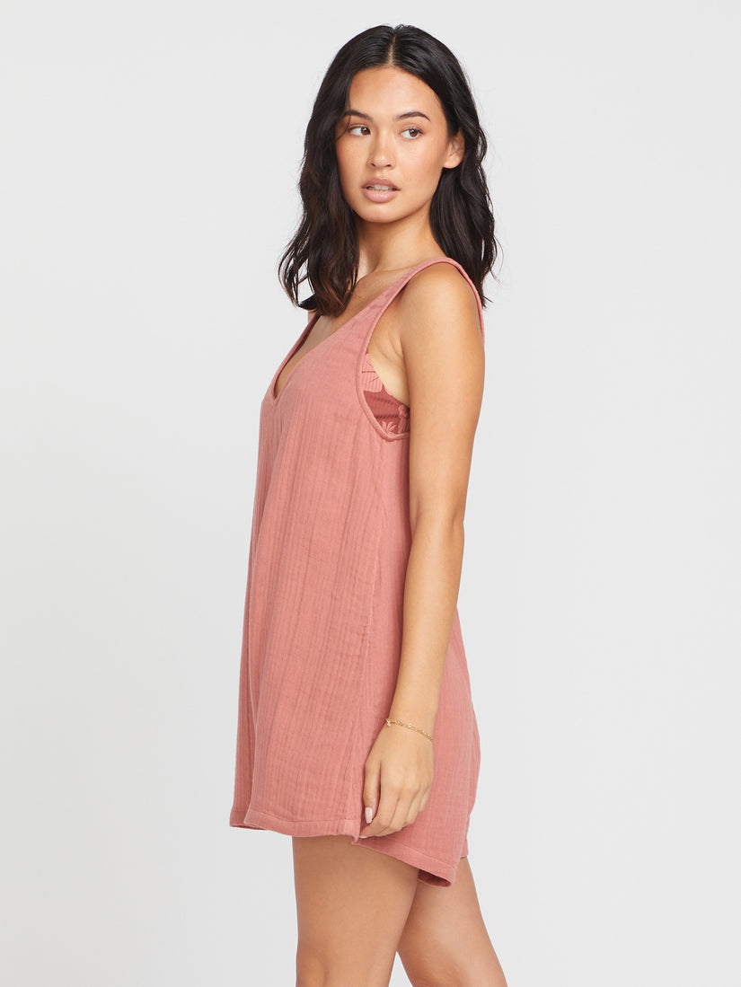Hang Loose Romper - Mauve Rose