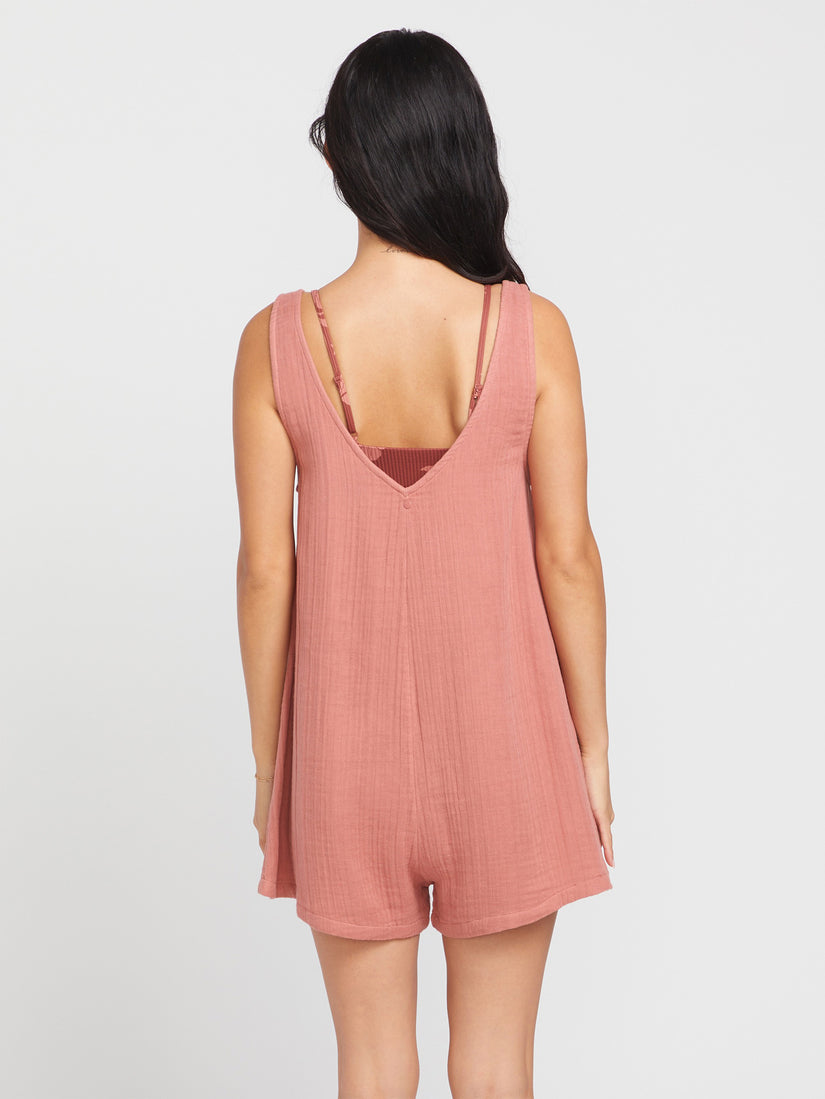Hang Loose Romper - Mauve Rose