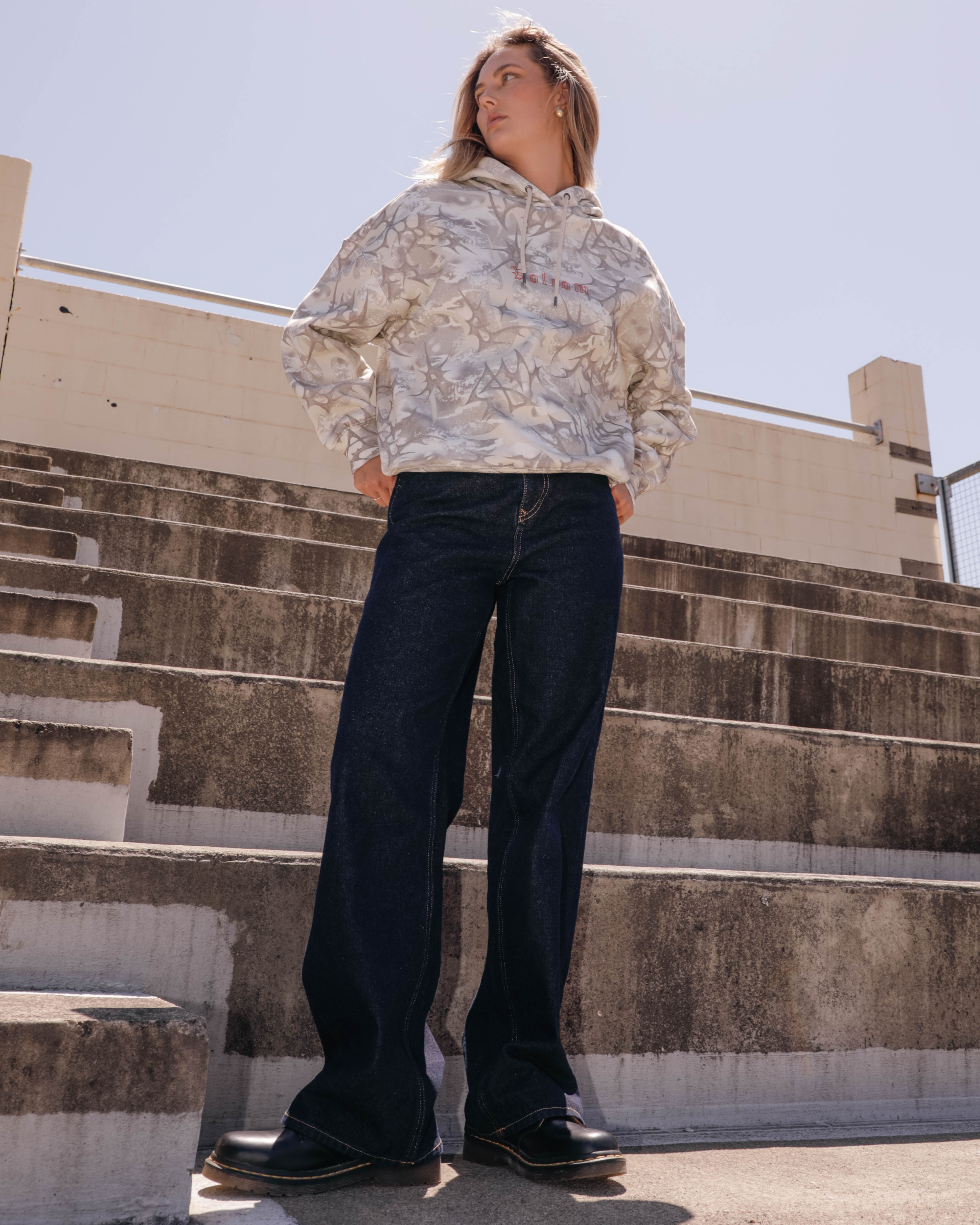 Womens Shadowed Pullover Hoodie