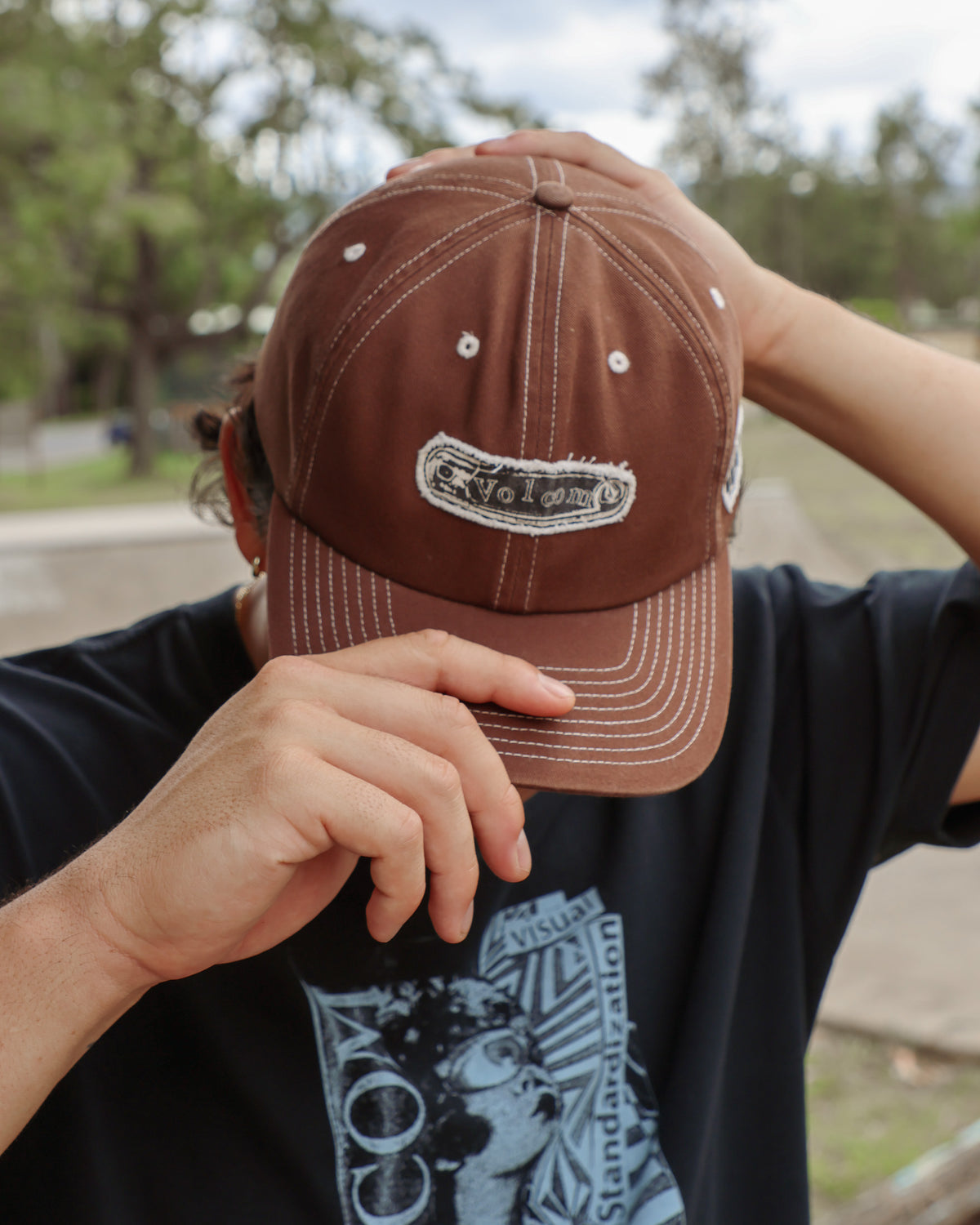 Mens Pinned Twill Dad Cap