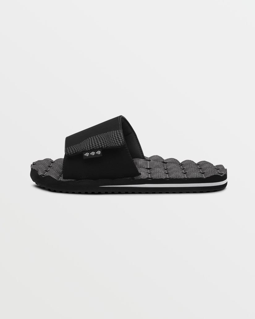 Mens Recliner Slide - Black White