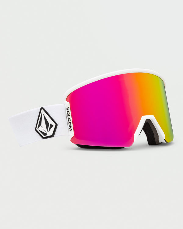 GARDEN 2 GOGGLES MATTE WHITE + YELLOW/PINK CHROME
