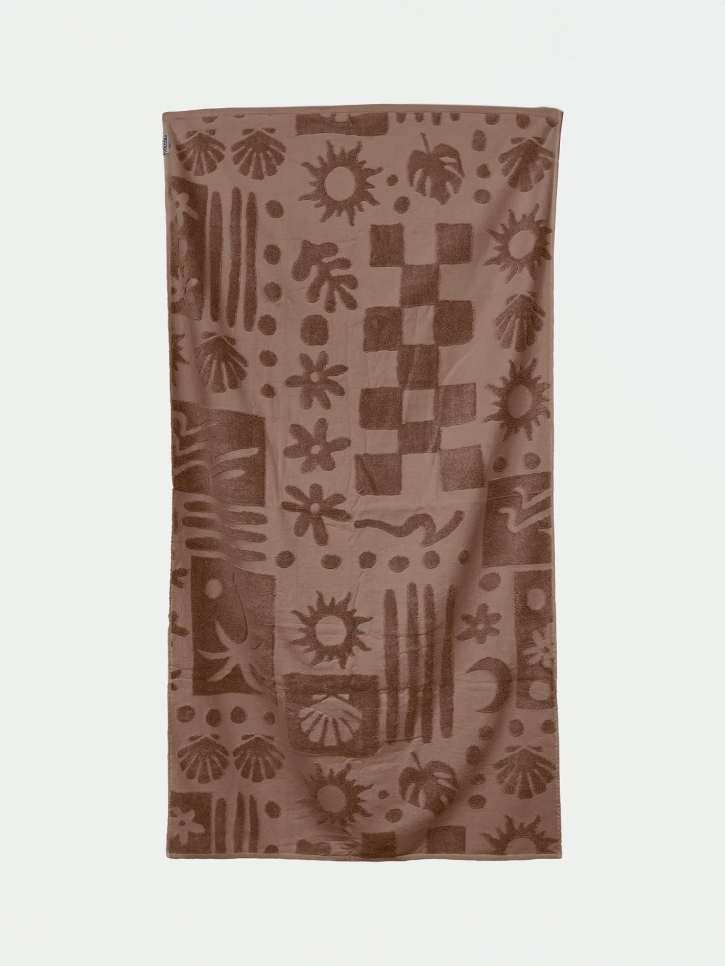 Sculpted Terry Towel - Brown
