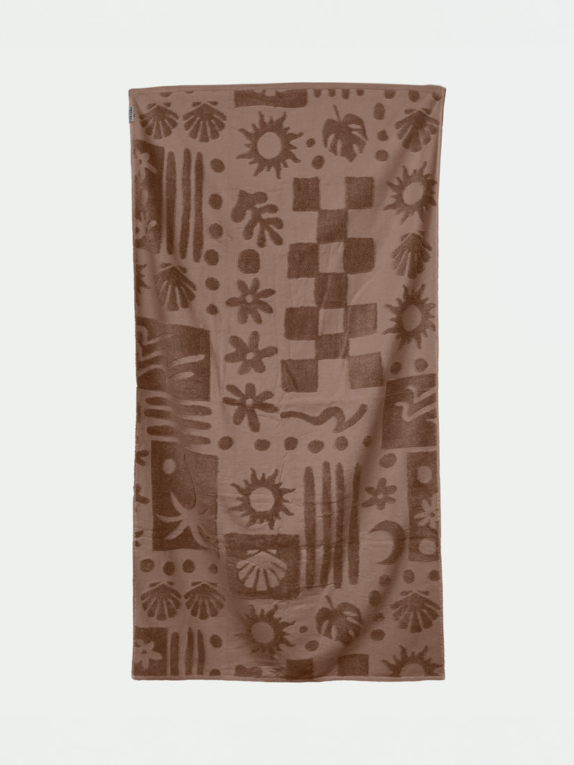 Sculpted Terry Towel - Brown