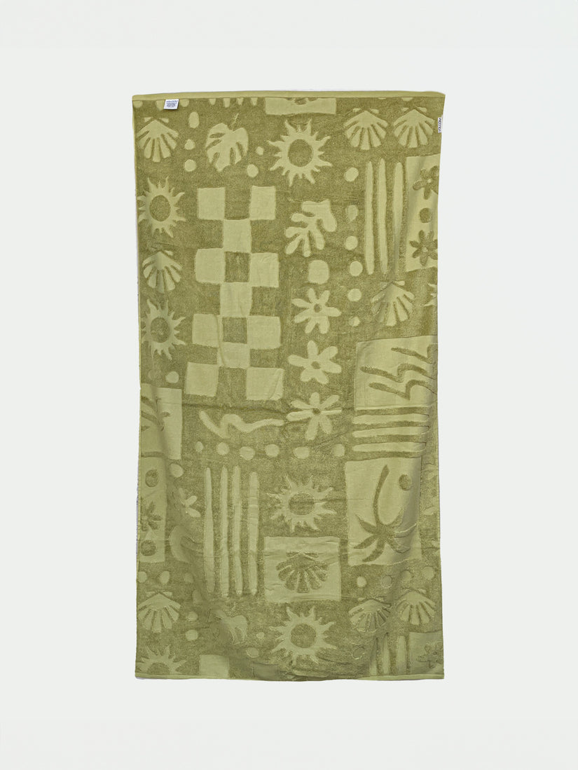 Sculpted Terry Towel - Green
