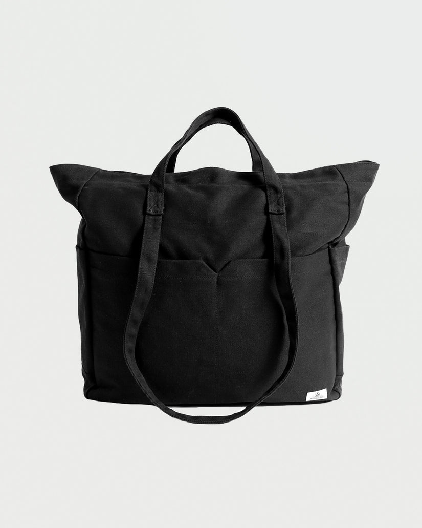 Schoolyard Canvas Tote Large - Black