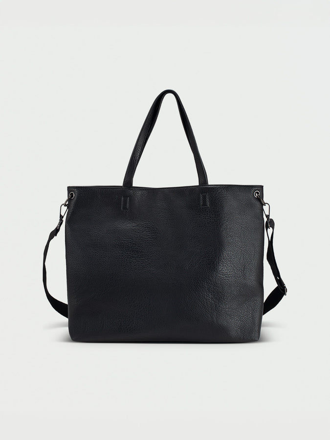 Strapped Laptop Tote - Black