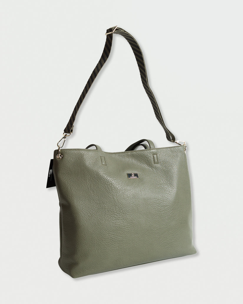 Strapped Laptop Tote - Army