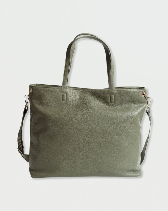 Strapped Laptop Tote - Army