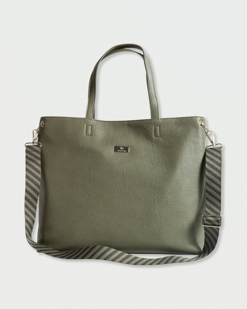 Strapped Laptop Tote - Army
