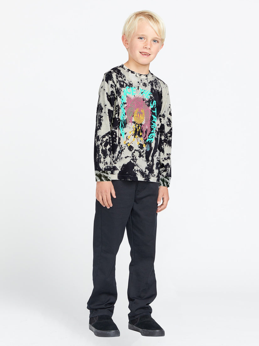 Little Youth Featured Artist Tetsunori Long Sleeve T-Shirt - Black White