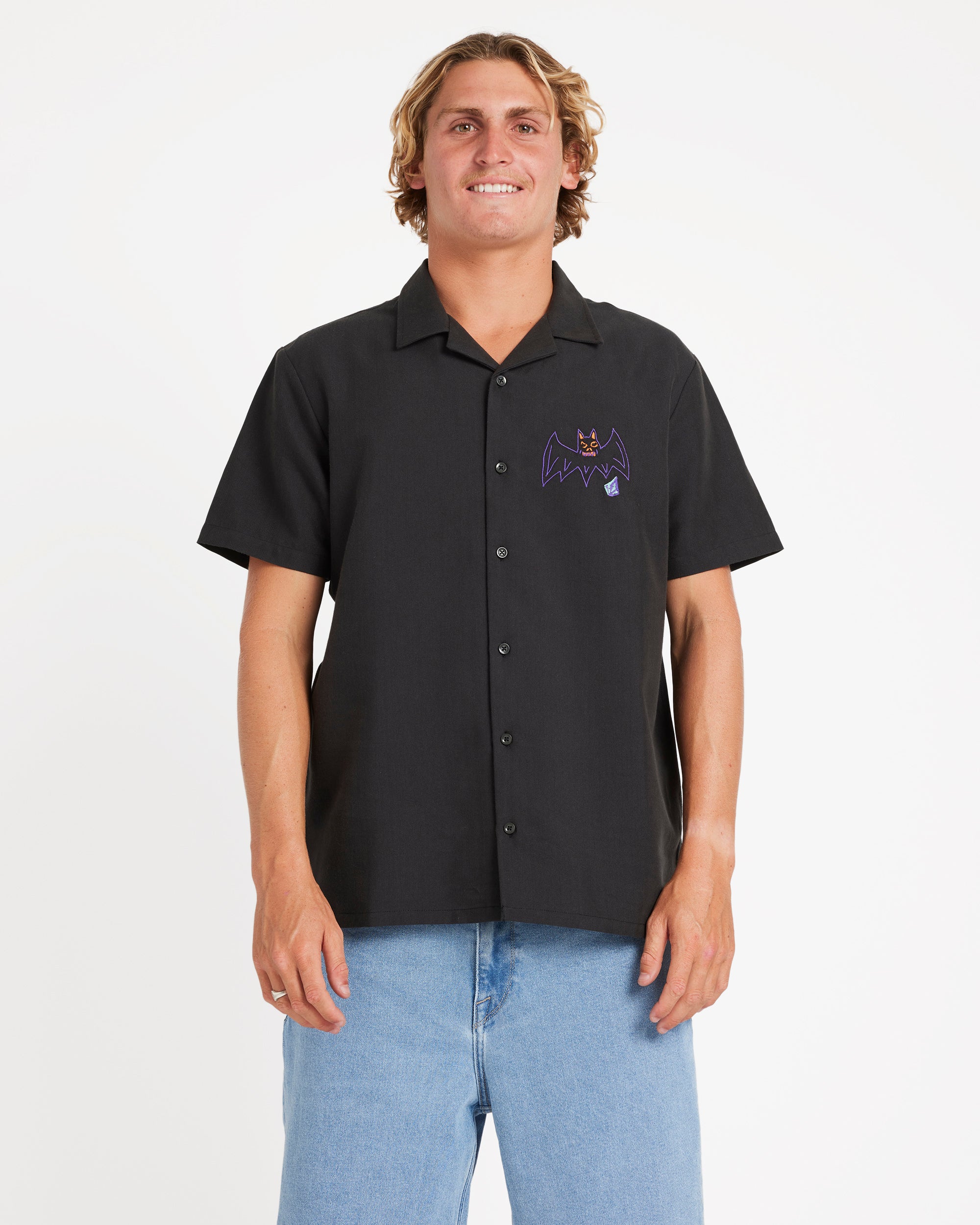 Featured Artist Ozzy Woven Short Sleeve Top